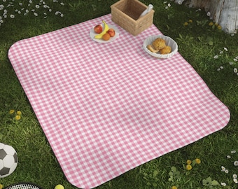 Pink Picnic Blanket Gingham Picnic Blanket Pink Summer Picnic Blanket Cute Picnic Blanket Picnic Blanket Pink Beach Blanket Gingham Pink