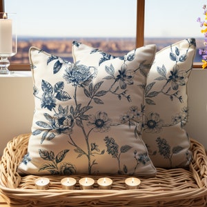 Blue White Toile Pillow Cover Blue White Toile Pillowcase Toile Throw Pillow Cover Toile Throw Pillowcase Toile Pillow Blue Toile Pillow