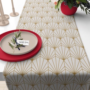 Art Deco Table Runner Art Deco Deco Chic Table Runner Gold Art Deco Fall Table Runner Autumn Table Runner Autumn Art Deco Table Decor