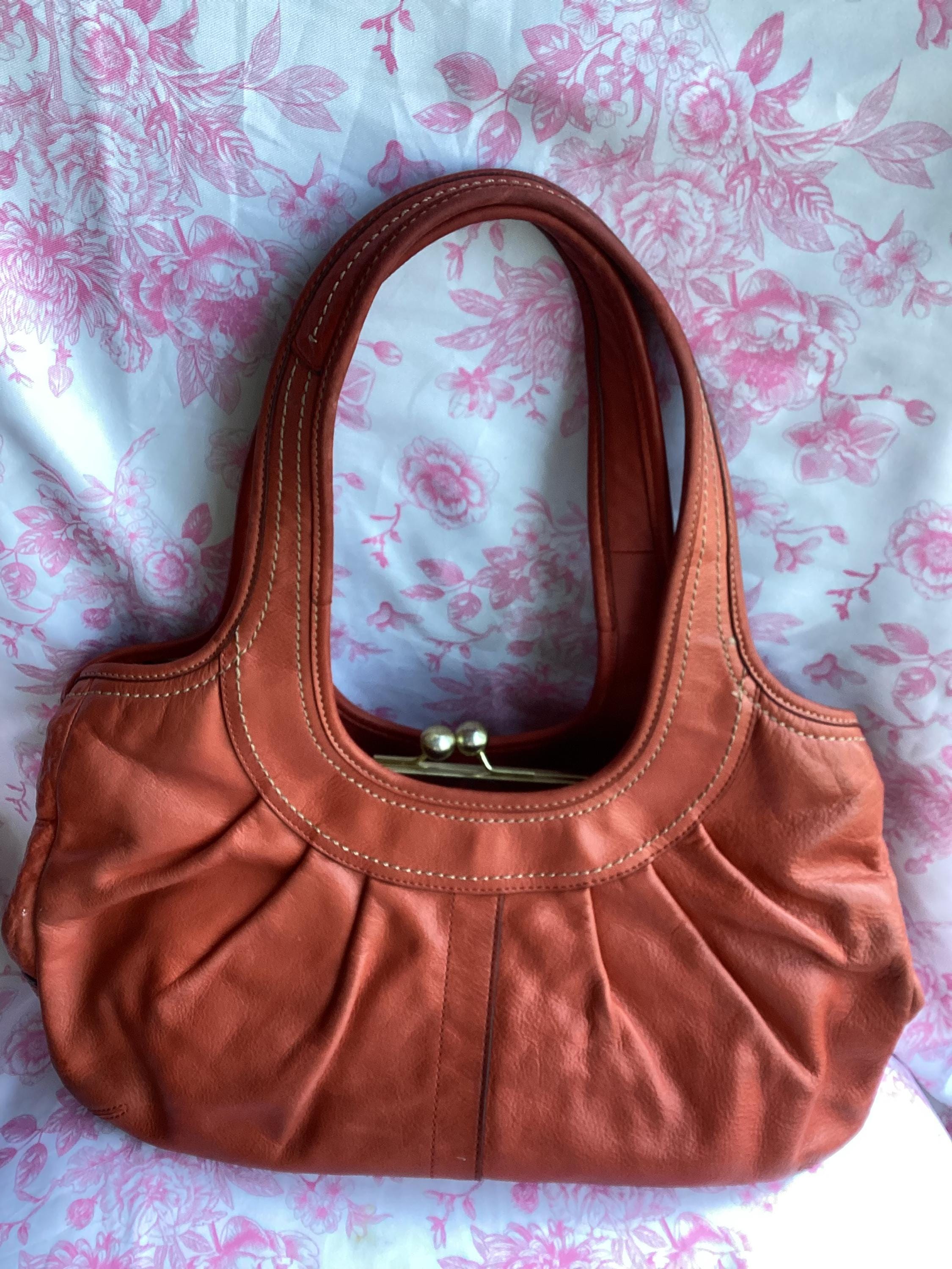 Vintage Coach Ergo Pleated Tattersall Satchel Bag Vintage