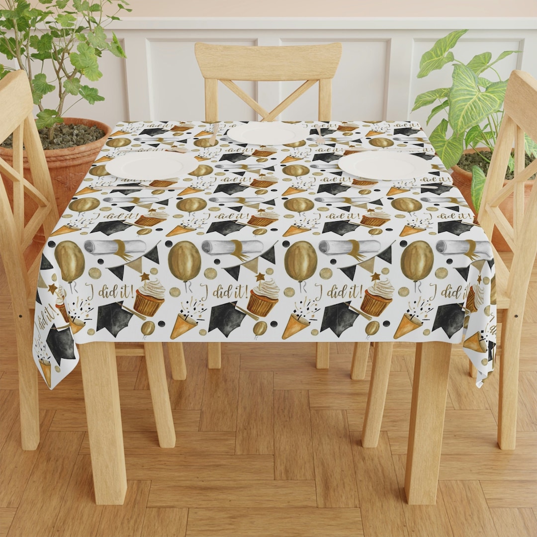 Graduation Tablecloth Graduation Party Table Cloth Graduation Etsy