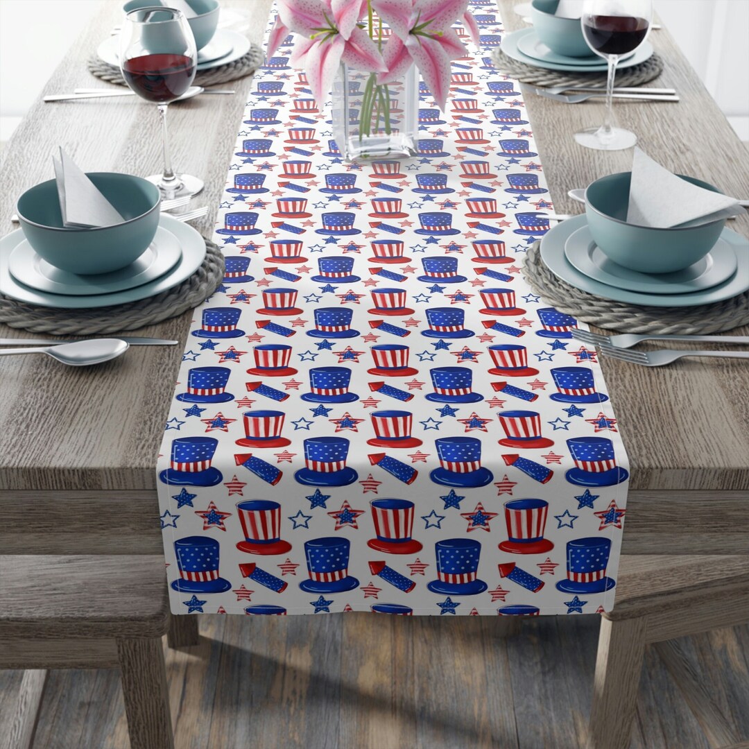 4th of July Table Runner July 4th Table Runner July 4th Etsy
