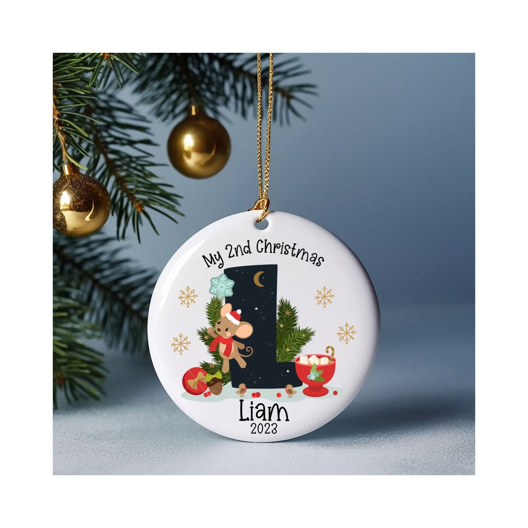 Babies 2nd Ornament Custom Babys 2nd Christmas Ornament Second Etsy