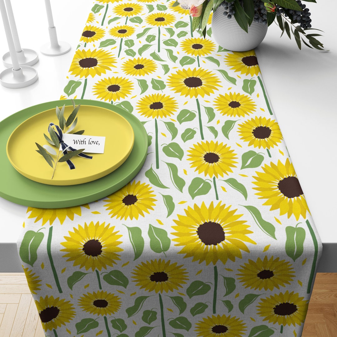 Sunflower Table Runner Sunflower Runner Sunflower Decor Sunflower Table ...