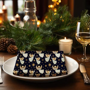 Angel Napkins Christmas Angels Napkins Christmas Angels Holiday Table ...