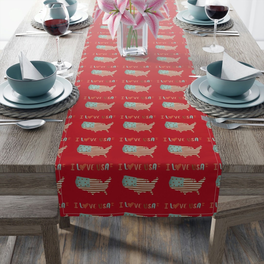 4th of July Table Runner July 4th Table Runner July 4th Etsy