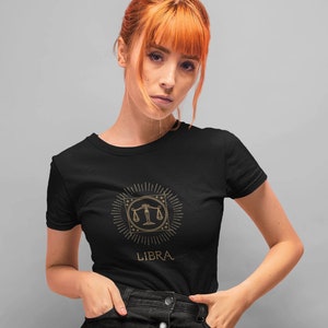 Libra Horoscope T-Shirt, Zodiac Signs, Astrology Tee, Horoscope Shirt, Gifts for Astrology Lovers, Horoscope Gifts, High Quality Unisex Tee