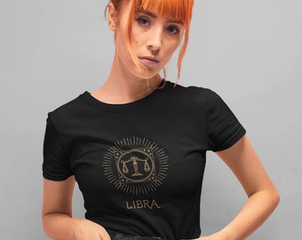 Libra Horoscope T-Shirt, Zodiac Signs, Astrology Tee, Horoscope Shirt, Gifts for Astrology Lovers, Horoscope Gifts, High Quality Unisex Tee