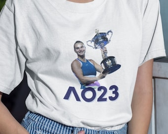 Aryna Sabalenka Champion T-Shirt, Australian Open Tennis Tournament 2023, For Sabalenka Fans, Tennis Lovers Gifts, Unisex Heavy Cotton Tee