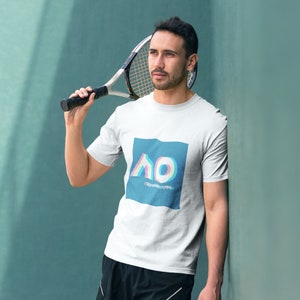 Australian Open Tennis Tournament T-Shirt, Trippy Split Design, Tennis Lovers Gifts, Gifts For Her, Gifts For Him, Unisex Heavy Cotton Tee