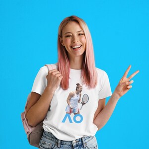 Australian Open Tennis Tournament 2023 T-Shirt, Sakkari Design, Tennis Lovers Gifts, Unisex Heavy Cotton Tee, Gifts For Her, Gifts For Him