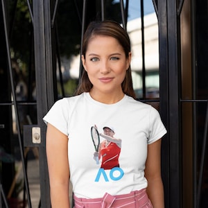 Australian Open Tennis Tournament 2023 T-Shirt, Halep Design, Tennis Lovers Gifts, Unisex Heavy Cotton Tee, Gifts For Her, Gifts For Him