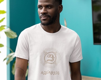 Aquarius Horoscope T-Shirt, Zodiac Signs, Astrology Tee, Horoscope Shirt, Gifts for Astrology Lovers, Horoscope Gifts, High Quality Tee