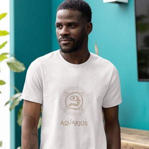 Aquarius Horoscope T-Shirt, Zodiac Signs, Astrology Tee, Horoscope Shirt, Gifts for Astrology Lovers, Horoscope Gifts, High Quality Tee