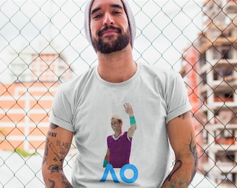 Australian Open Tennis Tournament 2023 T-Shirt, Nadal Design, Gifts For Tennis Lovers, Unisex Heavy Cotton Tee, Gifts For Her, Gifts For Him
