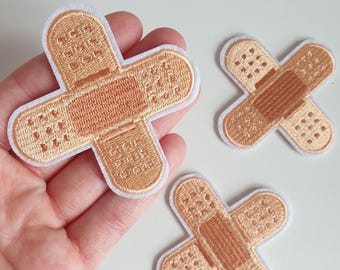 Band Aid Embroidery Patch: Iron On Medical Patches