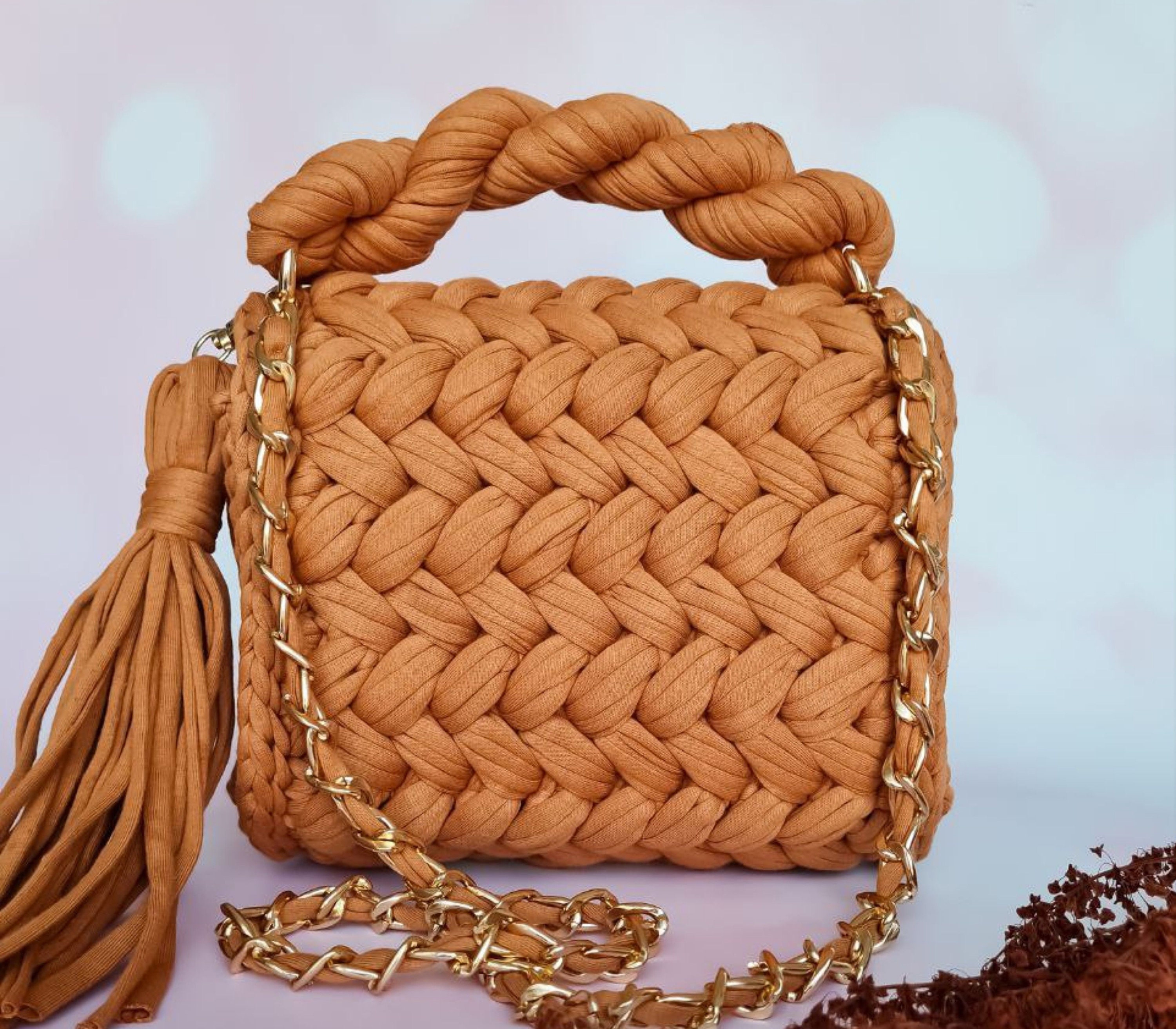 Crochet Crossbody & Shoulder Top Handle Bag Luxury Knitted Etsy