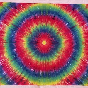 Arazzo Tie Dye: arte della parete, disegno degli arazzi, occhio di bue arcobaleno (piccolo 3,5 piedi x 4 piedi)