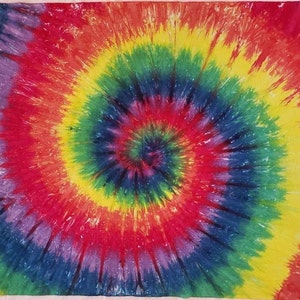 Arazzo Tie Dye: arte della parete, disegno degli arazzi, spirale arcobaleno (piccolo 3,5 piedi x 4 piedi)