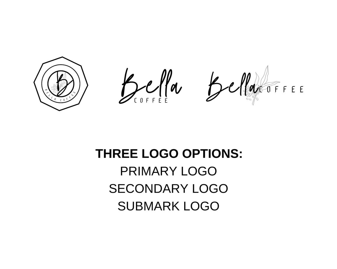 Coffee Business Branding Kit Coffee Shop Marketing Cafe Logo Etsy