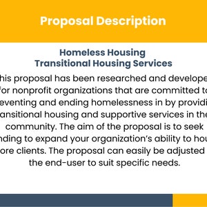 Nonprofit Mini Grant Proposal Kit Homeless Housing Transitional Housing Services image 2