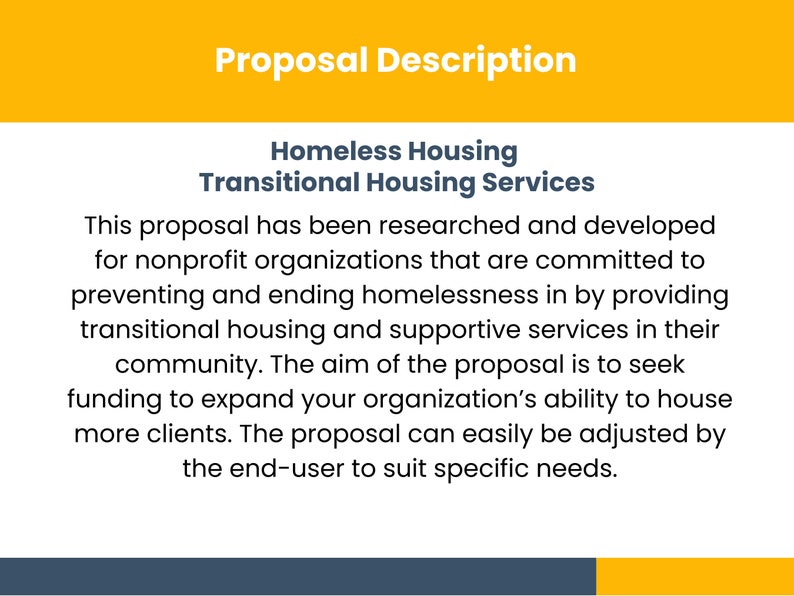 Nonprofit Mini Grant Proposal Kit Homeless Housing Transitional Housing Services image 2