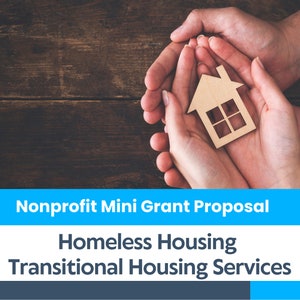 Proposta de mini-subvenção sem fins lucrativos - Moradias para sem-abrigo (serviços de habitação transitória)