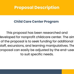 Nonprofit Mini Grant Proposal Kit Child Care Center image 3