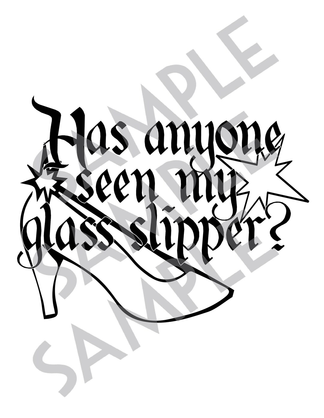 The Glass Slipper 印刷物 Glass Slipper - Etsy