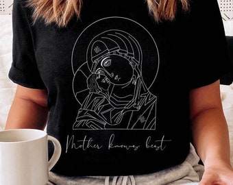 Catholic Shirt, Catholic Tshirt, Catholic Tee, Mary Shirt, Trad, Mother knows best, Marian Shirt, Men’s Catholic Shirt, Catholic Gift,