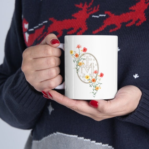 Marian Mug, Catholic Gift, Catholic Mug, Catholic Cup, Catholic Stuff, Catholic Women