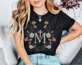 Catholic Tshirt, Catholic Tee, Catholic Gift, Catholic Womens shirt, Catholic shirt,  Marian Shirt, Mary Shirt