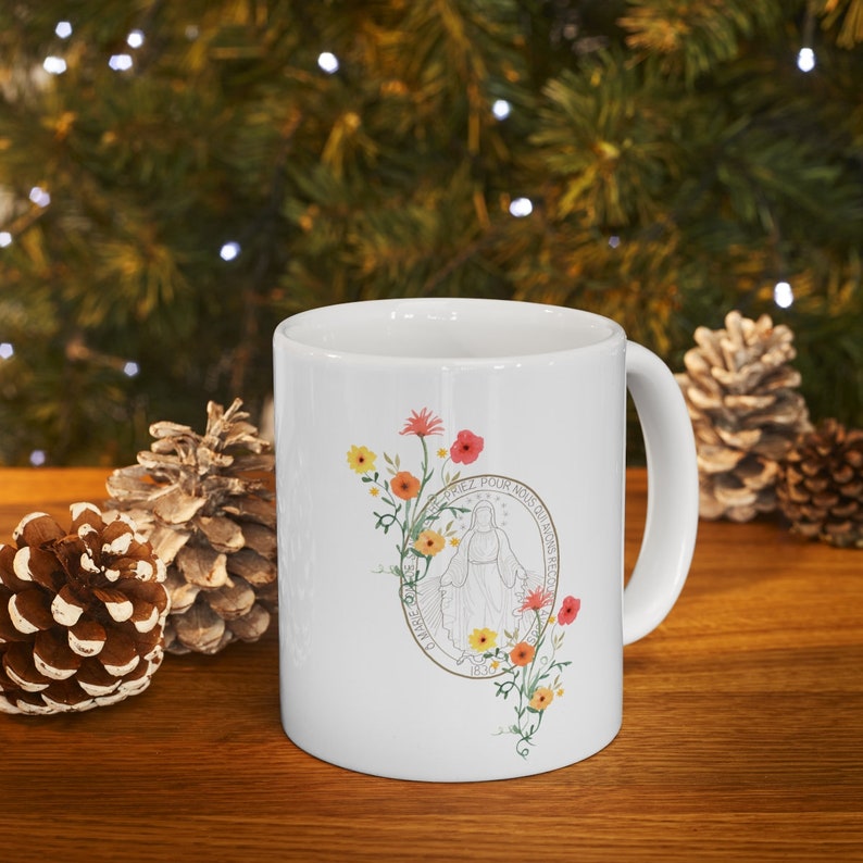 Marian Mug, Catholic Gift, Catholic Mug, Catholic Cup, Catholic Stuff, Catholic Women image 3
