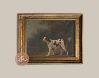 Vintage Irish Setter Dog Print | Moody Animal Painting | Fine Art DIGITAL DOWNLOAD