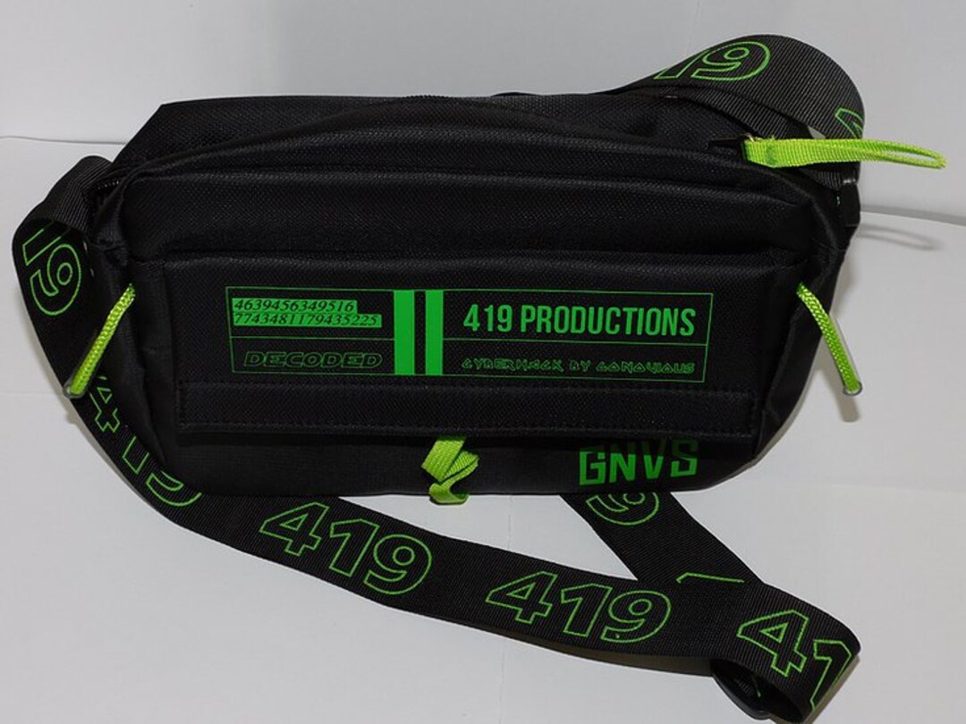 Black X Neon Messenger Bag Etsy
