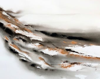 Abstract Watercolor Landscape Art Print: Minimalist Constellations (Digital Download)