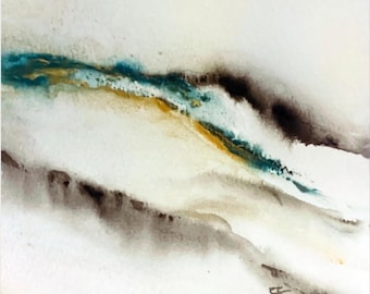 Abstract Watercolor Landscape Print: Minimalist Wall Art (Digital Download)
