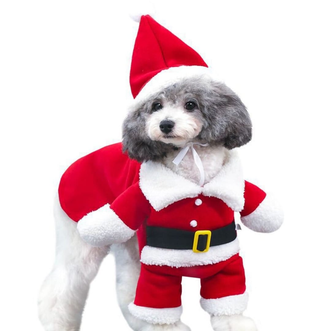 Christmas Dog Costume Santa Costume for Puppy Xmas Dog Etsy