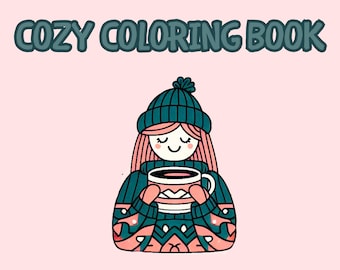 Libro para colorear acogedor / Páginas para colorear para adultos / Conjunto de 16 páginas / Descarga instantánea en PDF