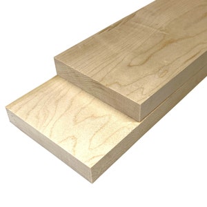 Maple Lumber Board Solid Wood - 3/4&quot; x 4&quot; x 16&quot; Pack of 2