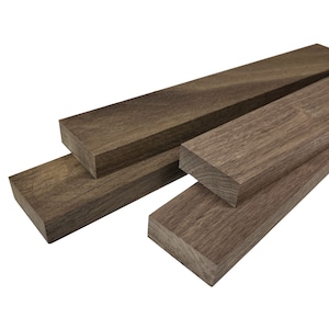 Black Walnut Lumber Board Solid Wood - 3/4" x 2" x 16" Pack of 4