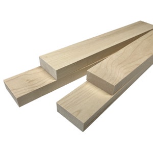 Maple Lumber Board Solid Wood - 3/4&quot; x 2&quot; x 16&quot; Pack of 4