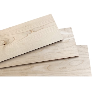 Solid Maple Wood Sheet Plank Thin 1/32 X 3 X 12 Long Veneer