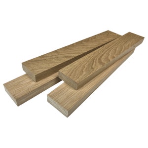 White Oak Lumber Board Solid Wood - 3/4&quot; x 2&quot; x 16&quot; Pack of 4
