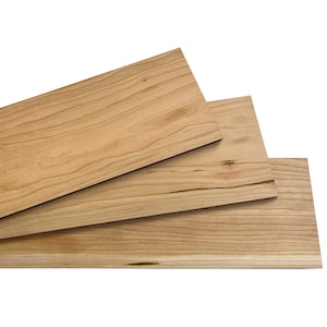 Cherry Hardwood Thins, Craft Project Ready Wood board DIY plank 1/8 3/16 1/4 Laser CNC Engrave Glowforge, Trotec, Epilog scroll sawing