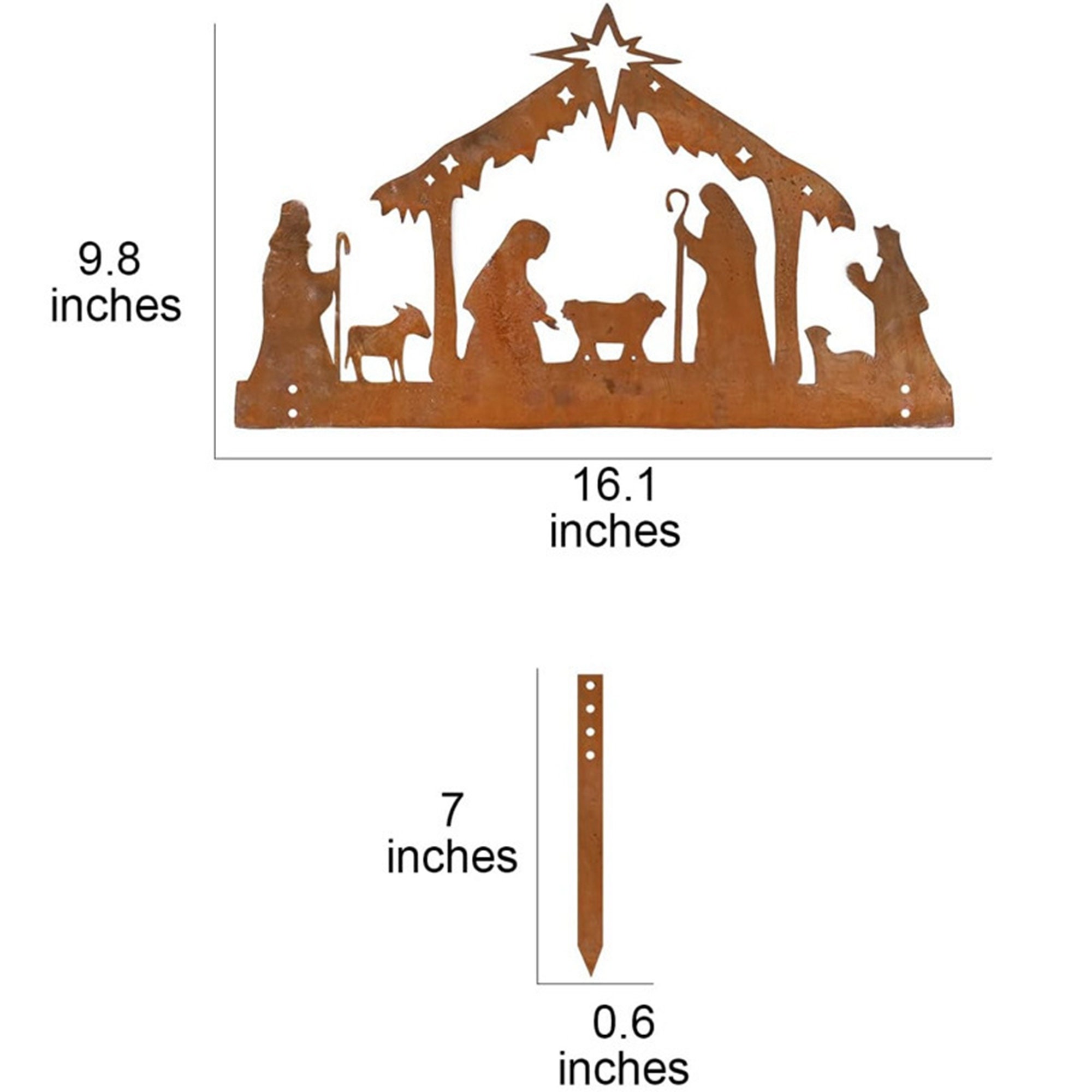 Large Nativity Setnativity Set Outdoormetal Nativity Set for Etsy