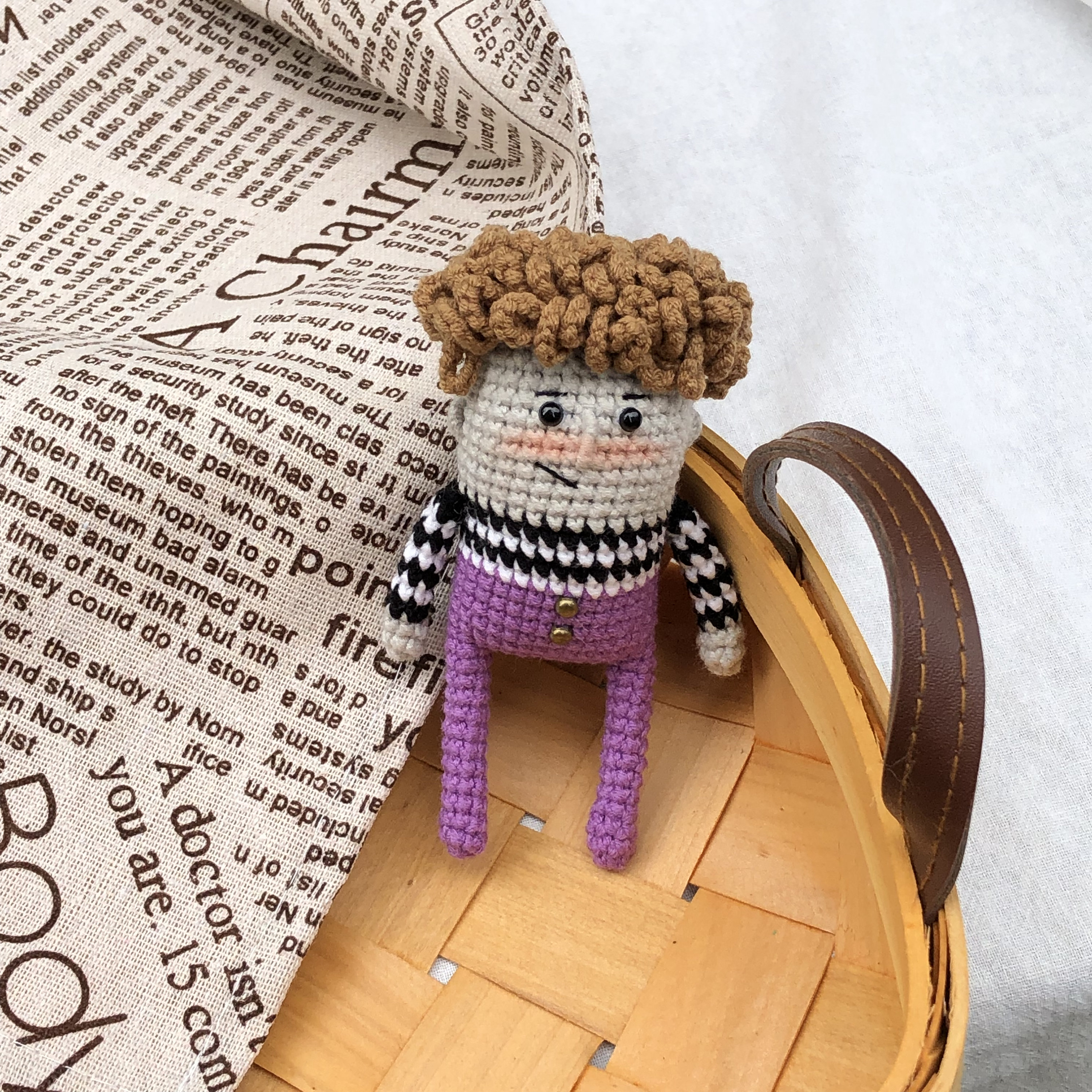 面白い男の子のキーホルダー、スクエアドールのキーホルダー