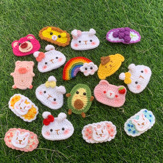 Cute Crochet Handmade Animal Hair Clips, Strawberry Bear  display picture 2