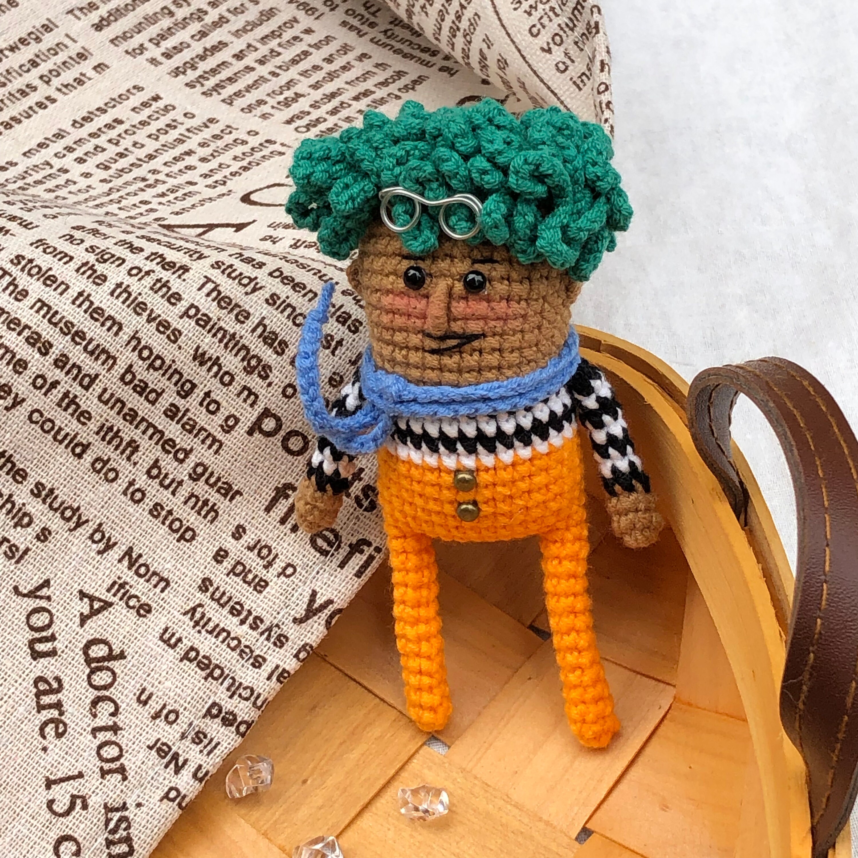 面白い男の子のキーホルダー、スクエアドールのキーホルダー