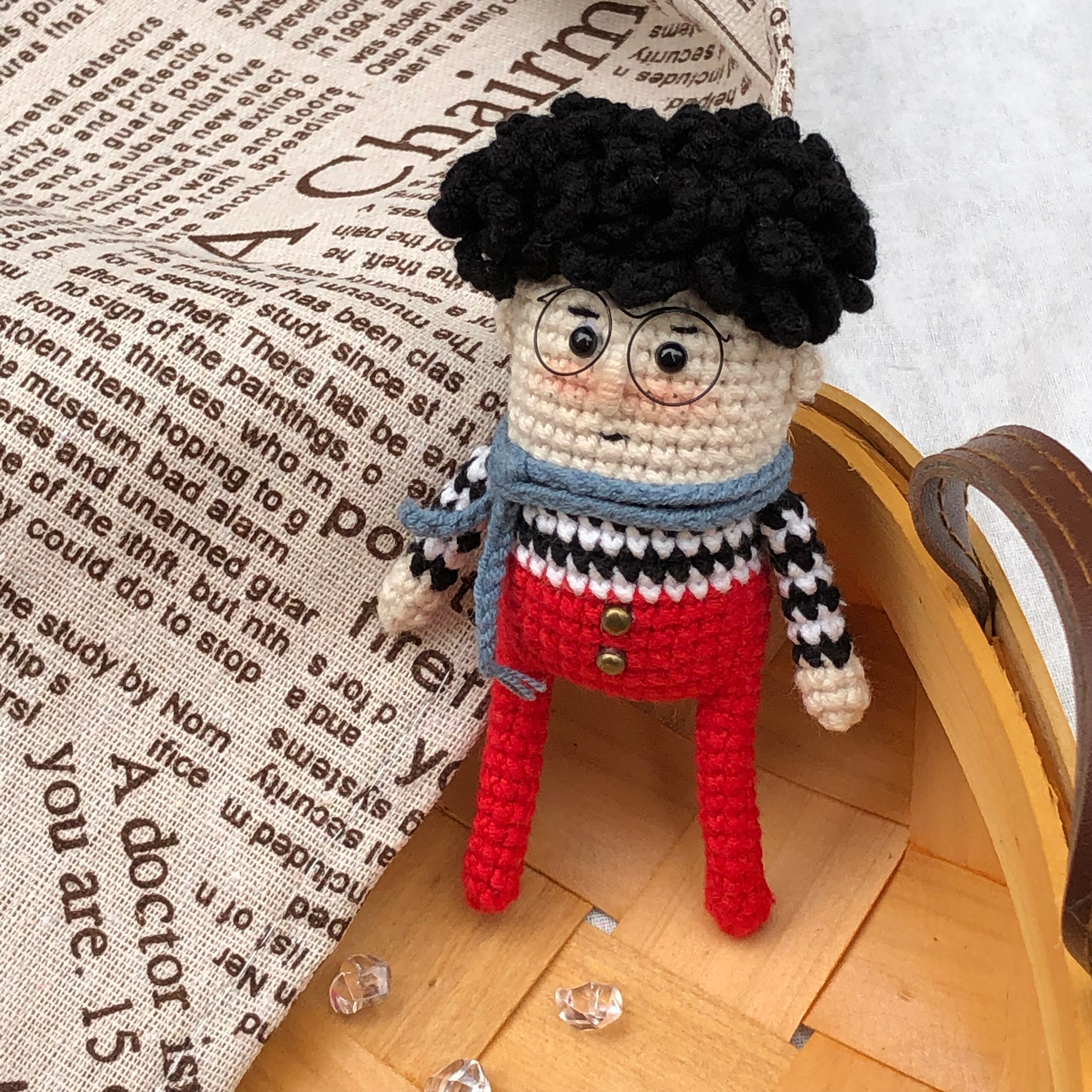 面白い男の子のキーホルダー、スクエアドールのキーホルダー